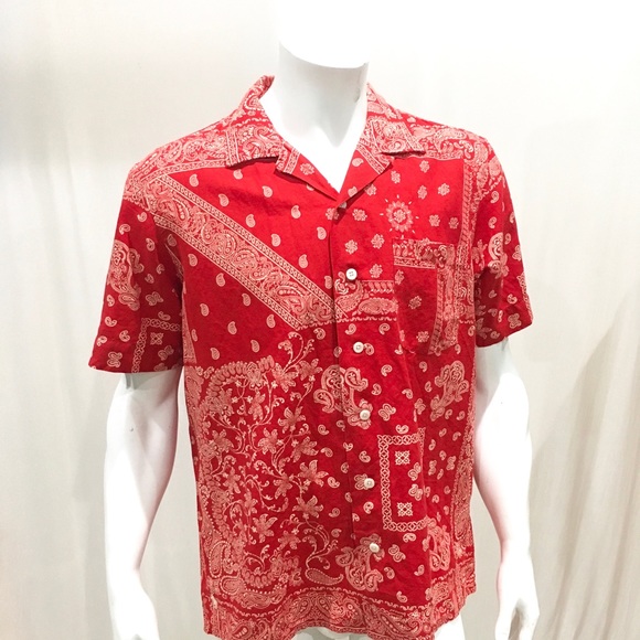 Ralph Lauren Mens Red Bandana Print 